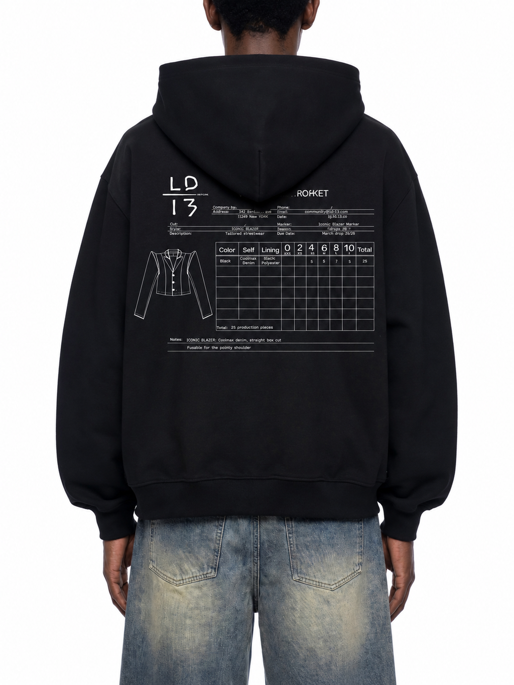 LD-13 hoodie studio