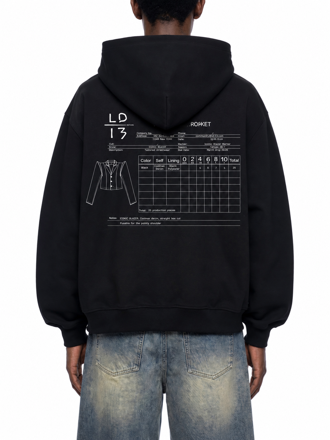 LD-13 hoodie studio