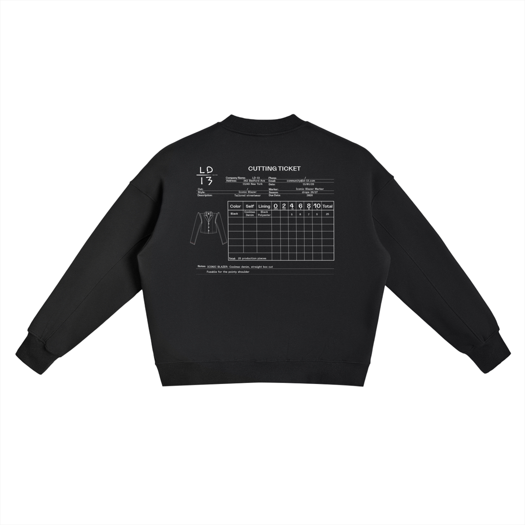 LD-13 sweatshirt process