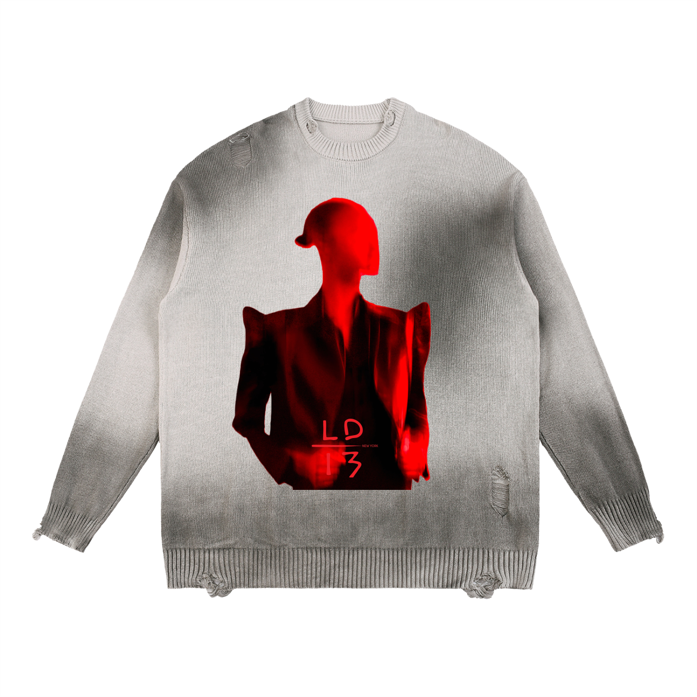 LD-13 distressed sweater