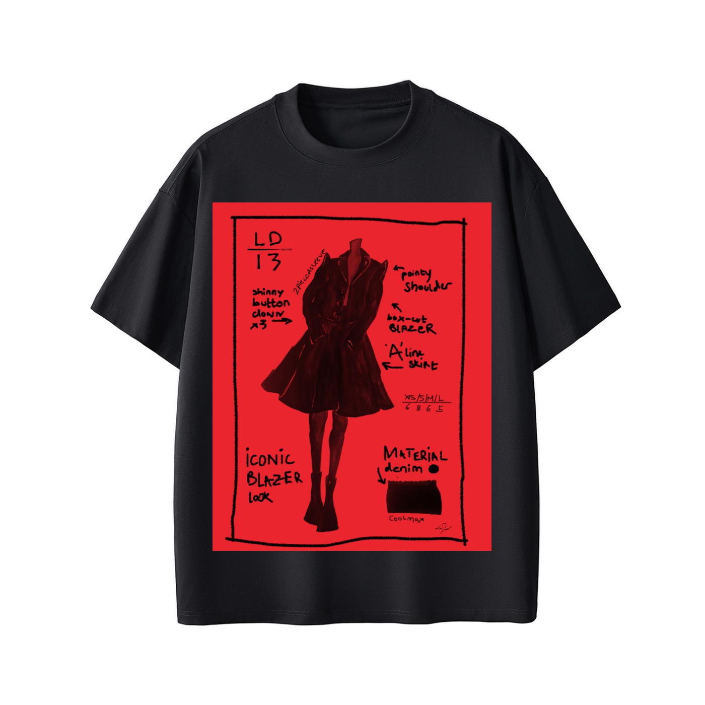 LD-13 t-shirt sketch