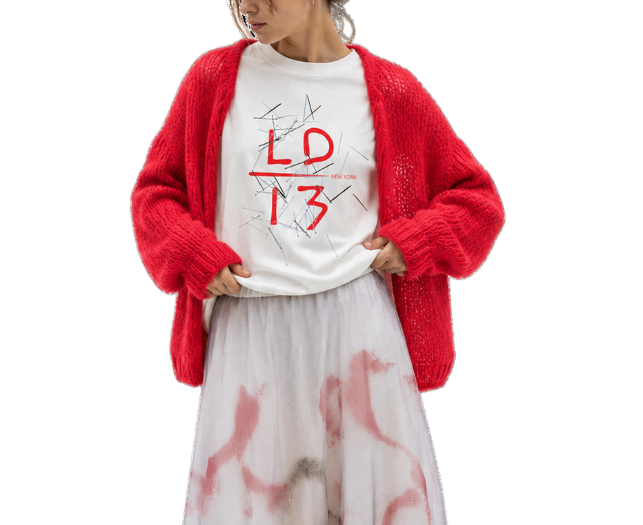 LD-13 red cardigan
